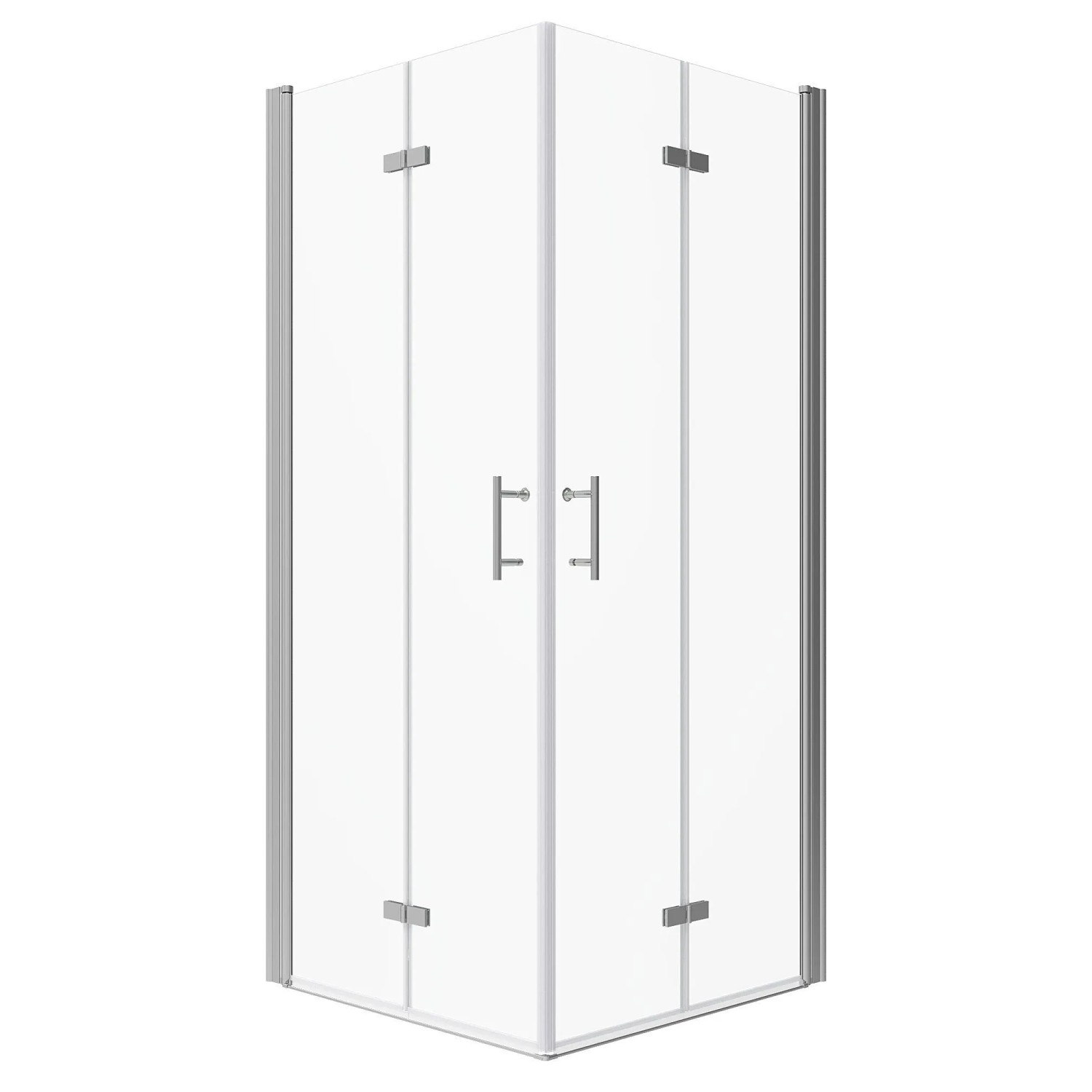 Aquabatos Eckeinstieg mit Falttüren Duschkabine 80x90x90 cm Badezimmer Duschabtrennung Eckdusche Rechteck Nano Beschicht...
