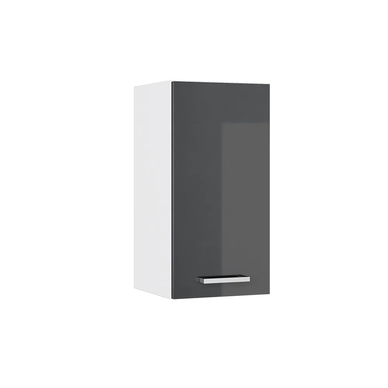 Vicco Hängeschrank R-Line Hängender Küchenschrank Anthrazit Hochglanz Weiß 30 cm