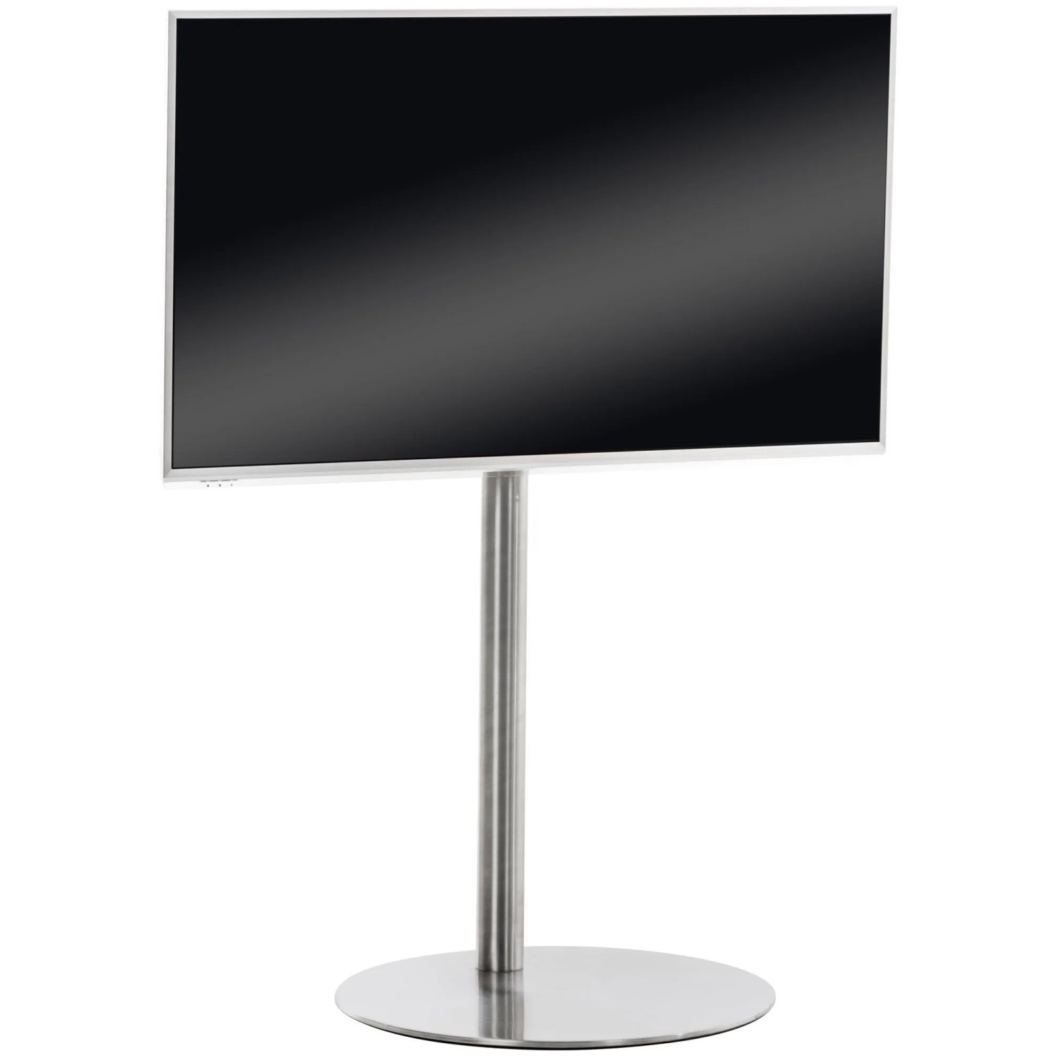 DELUKE TV-Ständer WESEL Rund 64x53x100cm Metall Edelstahl Fernsehständer TV Bodenständer