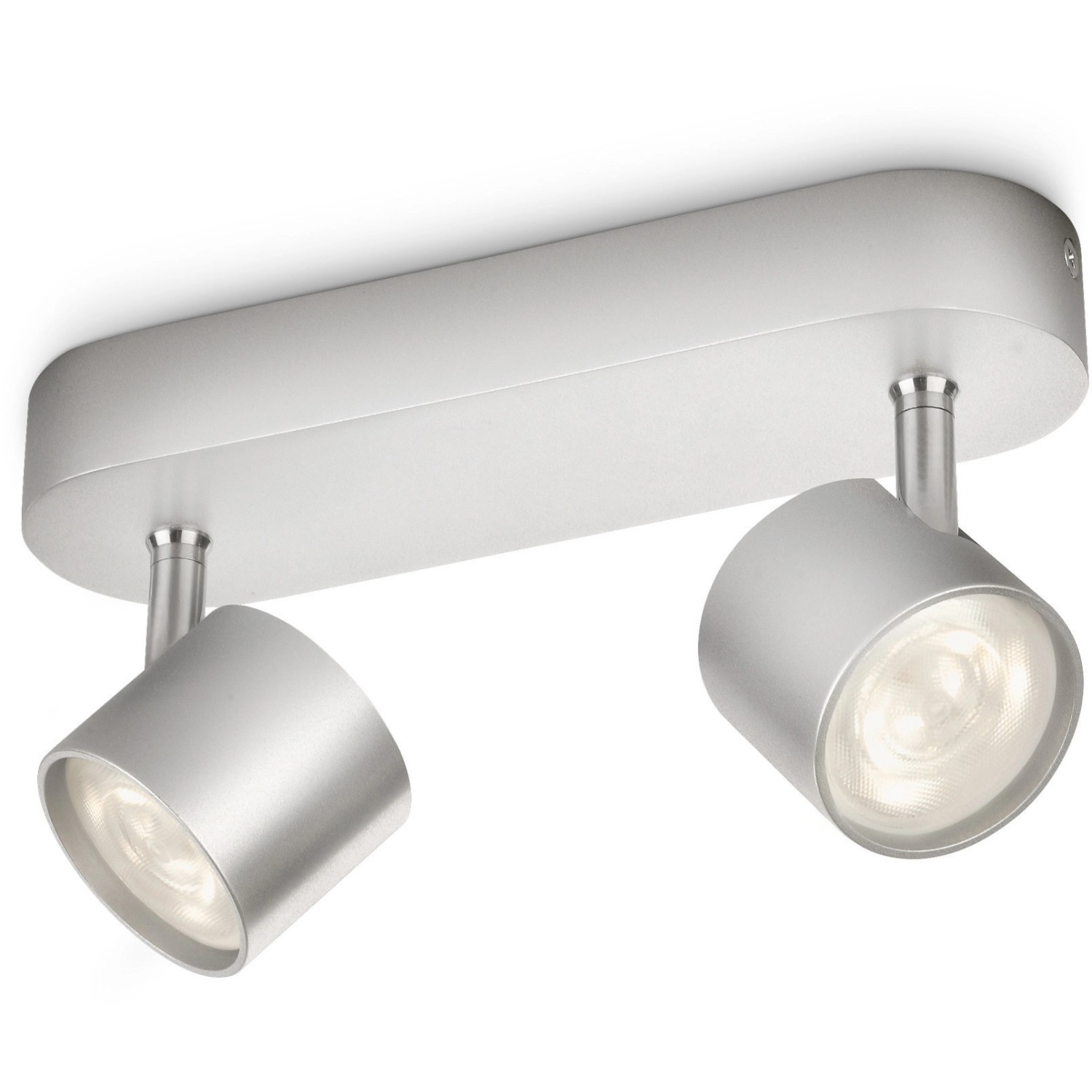 Philips LED-Spot 2er Star Silber