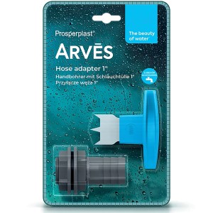 Arves Handbohrer mit Schlauchtülle 1 Zoll (32mm) im Blisterpack.
