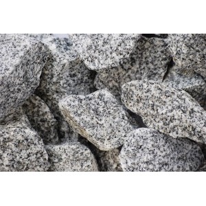 Granitbruch Salz-Pfeffer, 50-100mm Zierkies für Garten und Gabionen.