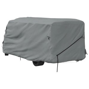 Graue vidaXL Schutzhülle für Wohnmobil, 660x235x275 cm, aus Vliesstoff. Allwetterschutz und winddicht.