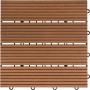 Hellbraune Home Deluxe WPC Klickfliese Bavaro, 30x30 cm, für Terrasse & Balkon.