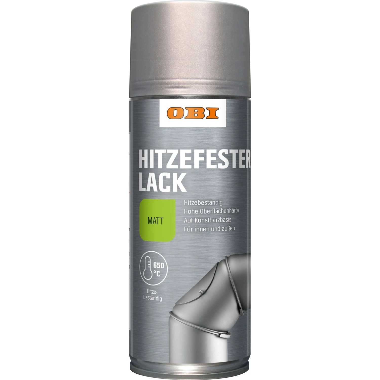 OBI Hitzefester Lack Spray Silber matt 400 ml