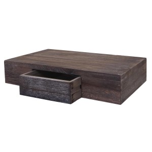 BERLINLODGE Wandregal Ilse HxBxT 8x40x25cm Regal Hängeregal Mit Schublade 40cm Braun Shabby