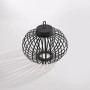 Schwarze LED-Akku-Pendelleuchte Akuba, 33 cm, für Innen und Außen. Dekorative Außenleuchte.