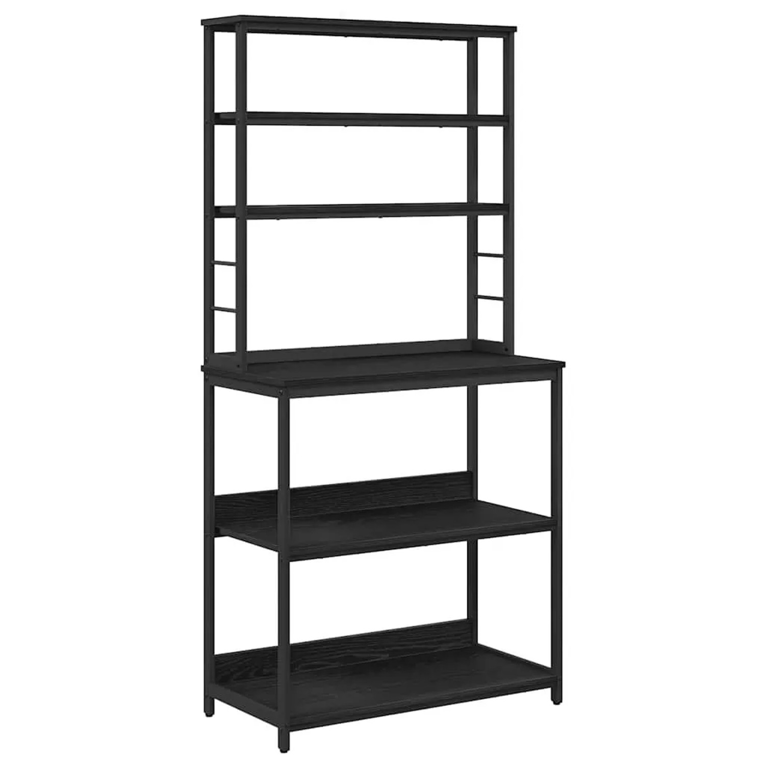 vidaXL Küchenregal Schwarz Eichen-Optik 80 x 40 x 168 cm Holzwerkstoff 883886