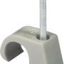 Graue Expressschelle mit Nagel für Kabel und Rohre (Ø 7-11mm), 10er-Pack.