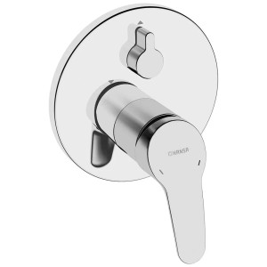 Hansa HANSAMIX Wannenarmatur mit runder Rosette in Chrom für die Badewanne.