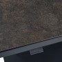 Detailansicht des rechteckigen Siena Garden Gartentisch Talina mit Titan-farbener Tischplatte.