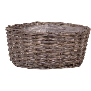 Graue Weiden-Schale, Ø 25 cm, Pflanzschale für den Innenbereich.