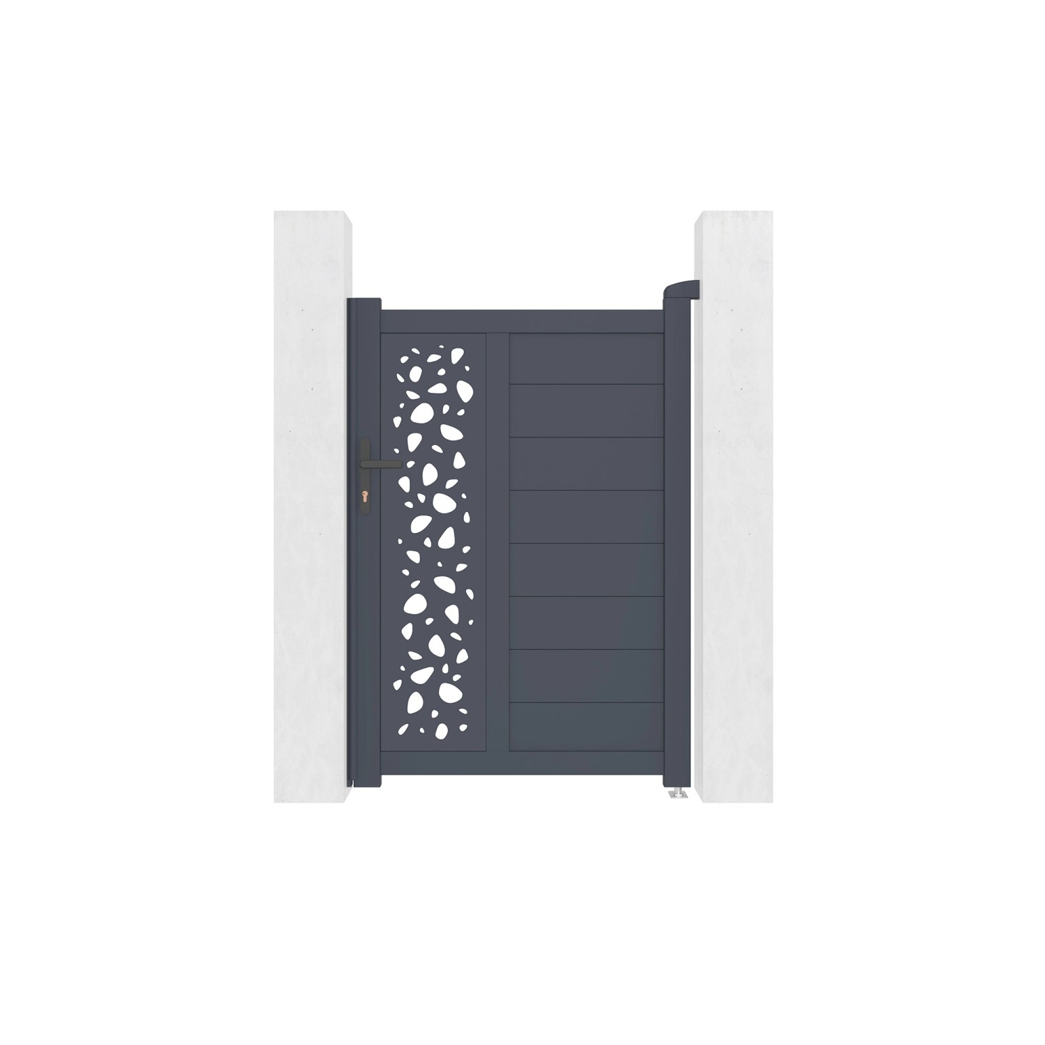 Casanoov Gartentür Aus Aluminium 1M Sunny H 140Cm Grau günstig online kaufen