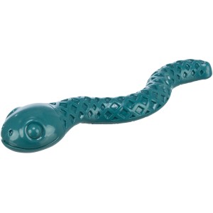 Petrolfarbene Jollypaw Snack Snake aus TPR, 27 cm, für Hunde, Intelligenzspielzeug.