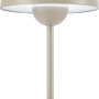 Beige Solar-LED-Tischleuchte Messina, Ø 16x27,5 cm für den Außenbereich.