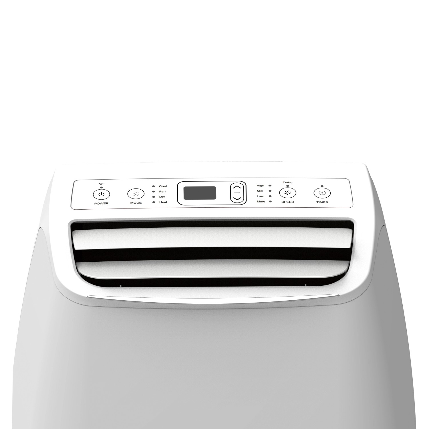 Be Cool Mobiles Split-Klimagerät BCPSK12KW, Detailansicht der Bedienelemente.