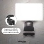 Oktaplex LED Außenstrahler Cali, anthrazit, an Wand montiert. Inklusive optionaler Eckhalterung.