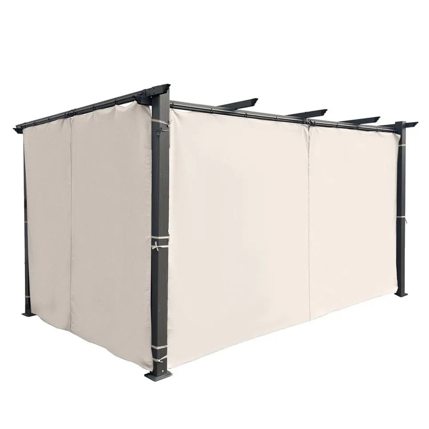 Jet-Line Seitenvorhang Beige für Pavillon Luxor/Kairo 2 Stück je ca 3 Meter