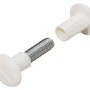 Verbindungsschraube Stahl 34 - 45 mm mit Hülse Kunststoff Weiß 10 Stück
