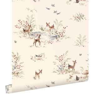 ESTAhome Tapete Hirsche Beige 50 X 900 Cm 131431