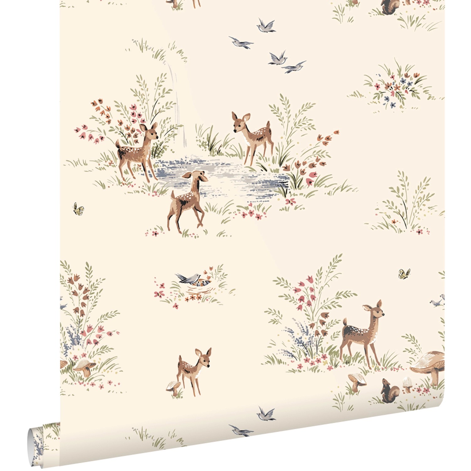 ESTAhome Tapete Hirsche Beige 50 X 900 Cm 131431 günstig online kaufen