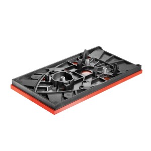 Schleifplatte für Bosch UniversalSander 18V-10 Akku-Multischleifer, rot/schwarz.