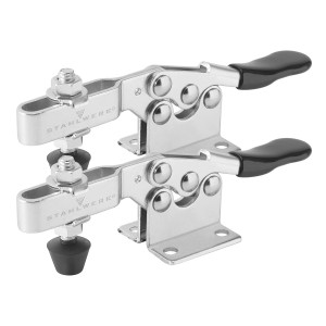 STAHLWERK Knebelklemmen Set, 90kg Spannkraft, für Werkbank & Montage. Zubehör für Schweißgeräte.