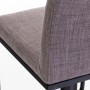 DELUKE Barhocker CARIN Stoff Grau 42x44x86cm Schwarz Barstuhl Höhenverstellbar Mit Lehne Drehbar Tresenhocker Tresenstuhl_8