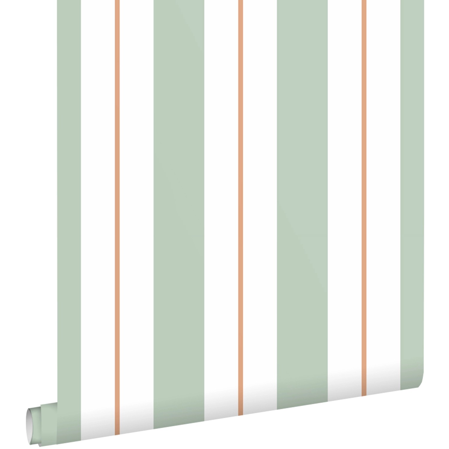 ESTAhome Tapete Streifen Mintgrün und Terrakotta 50 x 900 cm günstig online kaufen