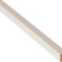 Quadratleiste, weiß lackiert, 10x10 mm, 900 mm lang. Holzleiste für Innenausbau.