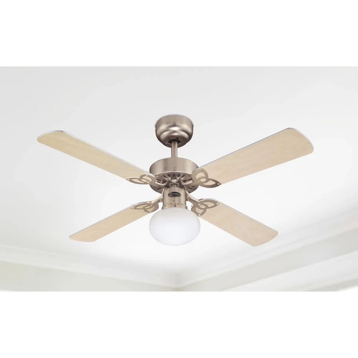 Westinghouse Deckenventilator Vegas Aluminium 105 cm mit Beleuchtung und Zugschnur