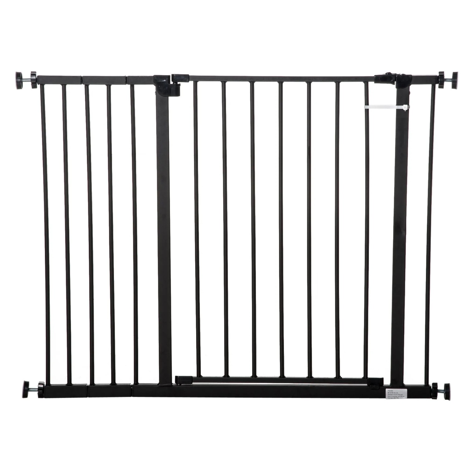 PawHut Hundegitter Türschutzgitter mit 10/15 cm Verlängerung Türgitter ohne Bohren (Treppenschutzgitter, 1 St., Tür-Absperrgitter), für Garten, Balkon, Schwarz