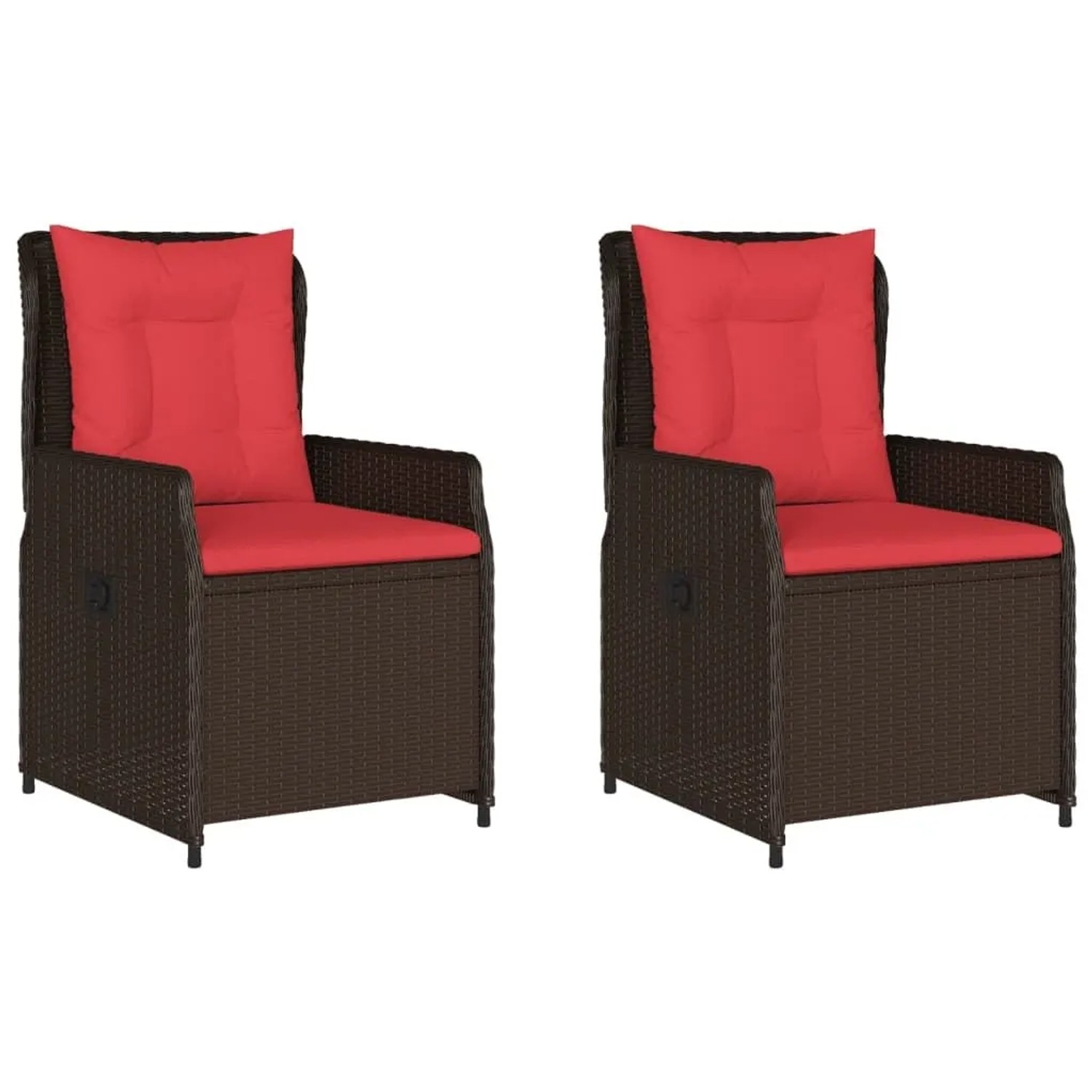 vidaXL Liegende Gartenstühle 2 Stk Braun Poly Rattan 368658 günstig online kaufen