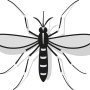 Grafik einer Stechmücke, Symbol für Nexa Lotte Moskito-Stäbchen gegen Ungeziefer.