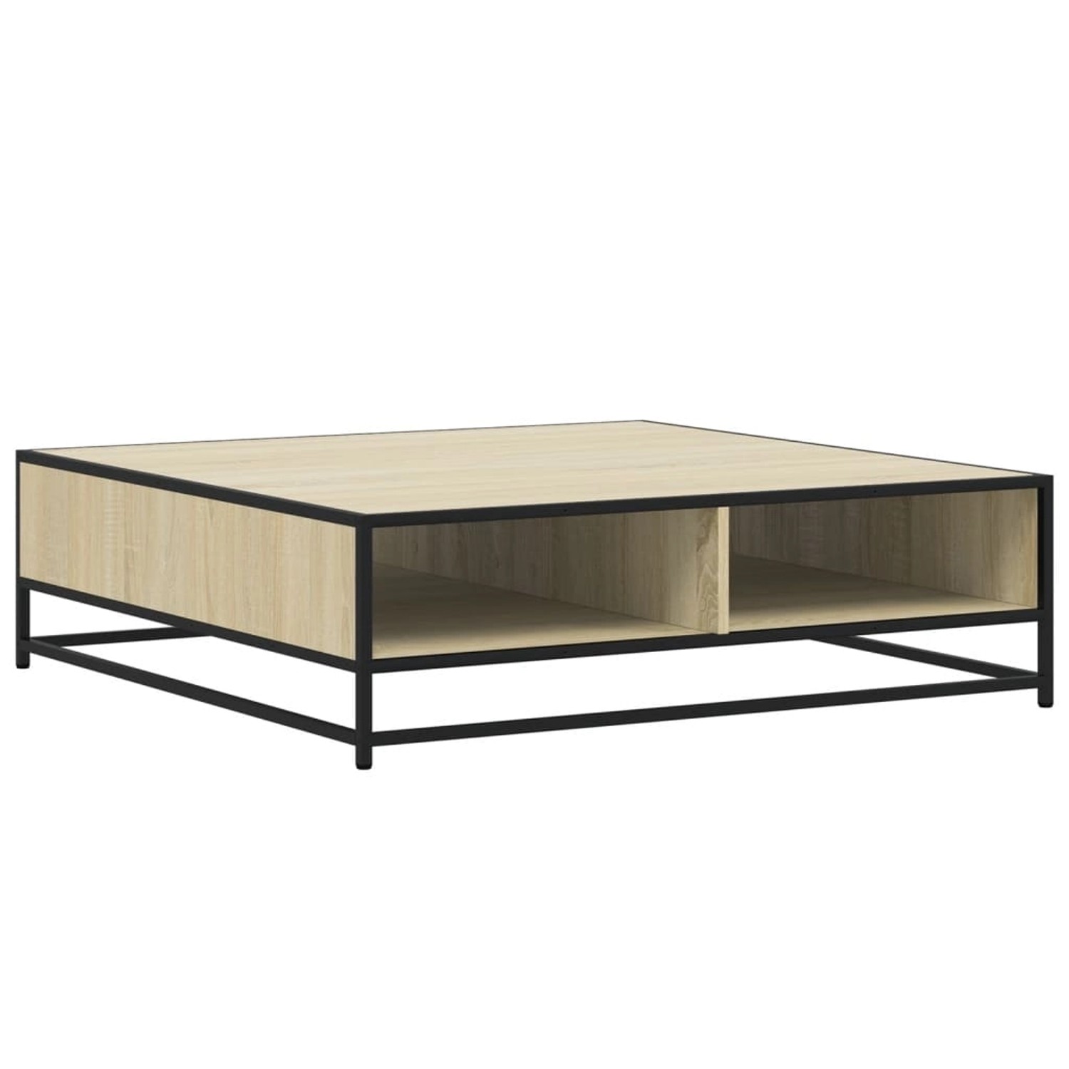 vidaXL Couchtisch Sonoma-Eiche 100x100x30 cm Holzwerkstoff und Metall 84877 günstig online kaufen