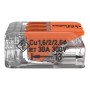 Wago Hebelklemme, 3-polig, für Leiter Ø 0,5-6mm², 5er-Pack, Verbindungsklemme mit orangefarbenen Hebeln.