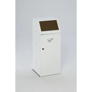 PROREGAL Robuster Wertstoffsammler Mit Fronttür Klemmring HxBxT 105 x 40 x 40,5 cm Verzinkter Stahl Braun