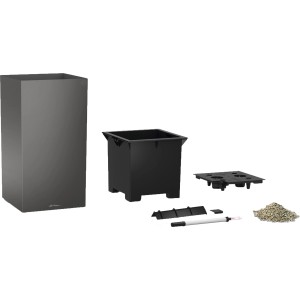 Lechuza Canto Premium high 40 Athrazit Metallic Pflanzsäule mit Zubehör.
