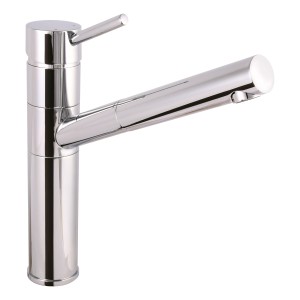 Sanitop-Wingenroth Küchenarmatur Barca, Einhebelmischer mit Geschirrbrause, Chrom.