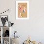 Komar Wandbild ABC Animal X, 30x40 cm, mit Tiermotiven und Buchstaben für Kinderzimmer.