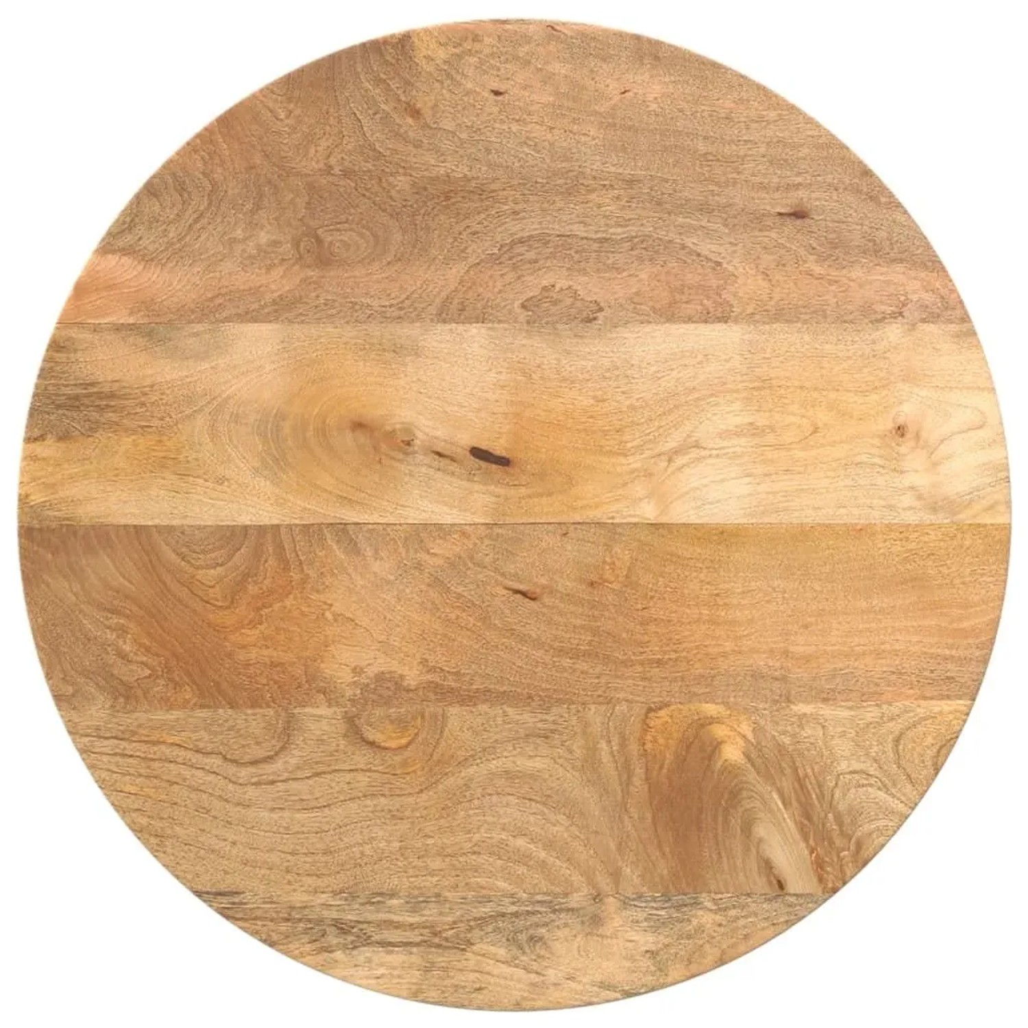 vidaXL Tischplatte Ø 40x3,8 cm Rund Massivholz Mango 370059