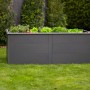 Westmann Hochbeet Primus, 2x1m, Anthrazit, mit Schneckenschutz. Metall-Hochbeet mit Bepflanzung im Garten.