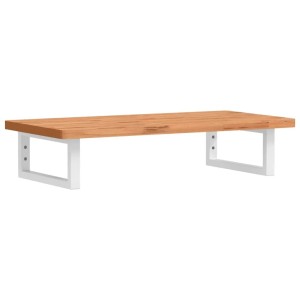 vidaXL Waschbeckenregal Wandmontage Stahl und Massivholz Buche 3302364