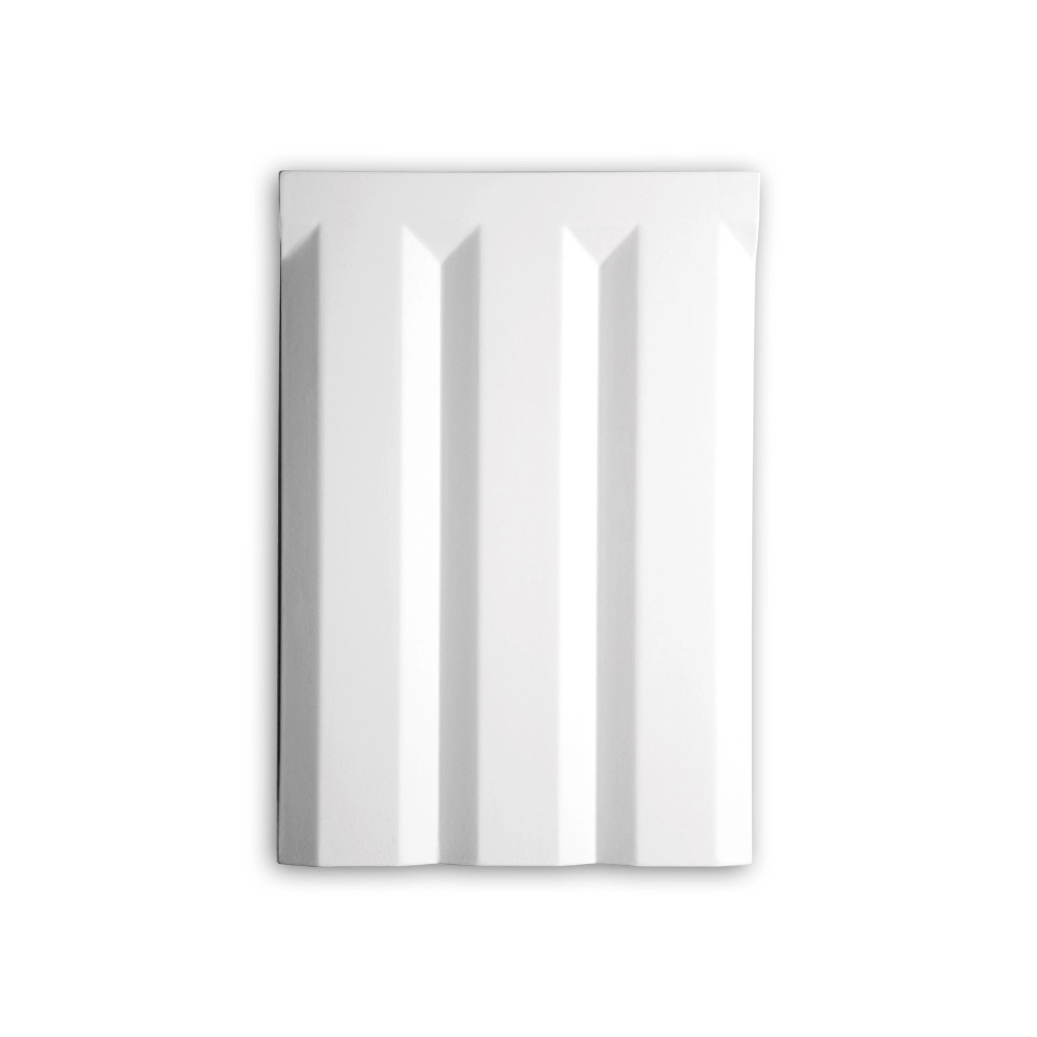 PROFHOME 436101 Triglyph Außenstuck Zierelement Fassaden Element 12 cm x 1 cm x 16,5 cm Weiß