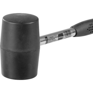 PROREGAL Gummihammer (0,68 kg) mit Metallgriff für schonendes Hämmern im Garten & Werkstatt.