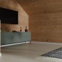 Egger Decowall DO008 Loveland Eiche Dekor-Paneele an Wand im Wohnraum.