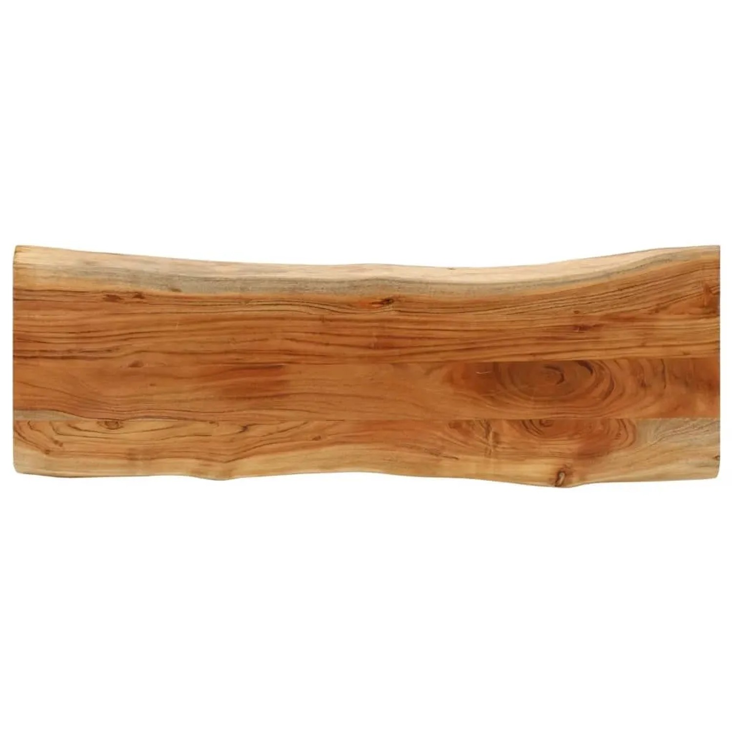 vidaXL Tischplatte 110x40x3,8cm Rechteckig Massivholz Akazie Baumkante 370637