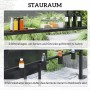 Outsunny Grillpavillon: Ablageflächen und Getränkehalter für Grillzubehör und Getränke.