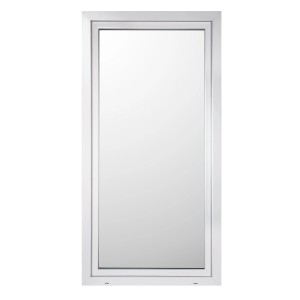 Weiße Kunststoff-Balkontür CL7, 100x200 cm, DIN rechts, mit 3-fach Wärmeschutzglas.