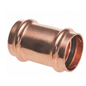 Kirchhoff CU-Schiebemuffe 22mm, blanke Kupfer-Pressmuffe für Sanitär- und Heizungsinstallation.